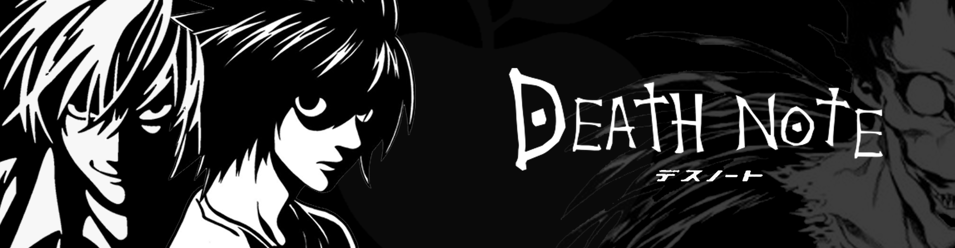 From Anime series Death Note, Photo : https://www.reddit.com/r/deathnote/comments/fdzq5k/death_note_banner_fan_art/